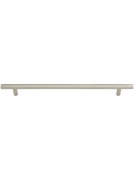 Mid-Century Brass Bar Pull - 10 inch Center to Center in Polished Nickel.
